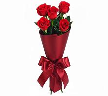 Букет 5 Красных роз Эдлесс Лав в Краснофарфорном