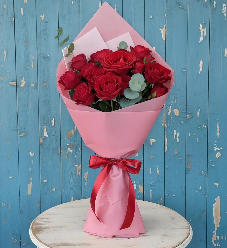 Букет цветов из: Розы в Краснофарфорном