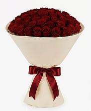 Букет 101 Бордовая роза Блэк Бакарра в Краснофарфорном