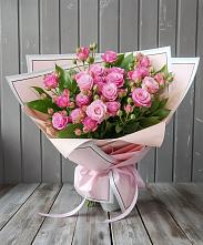 Букет Розовый кустик #REPLACE_PRED# Краснофарфорном