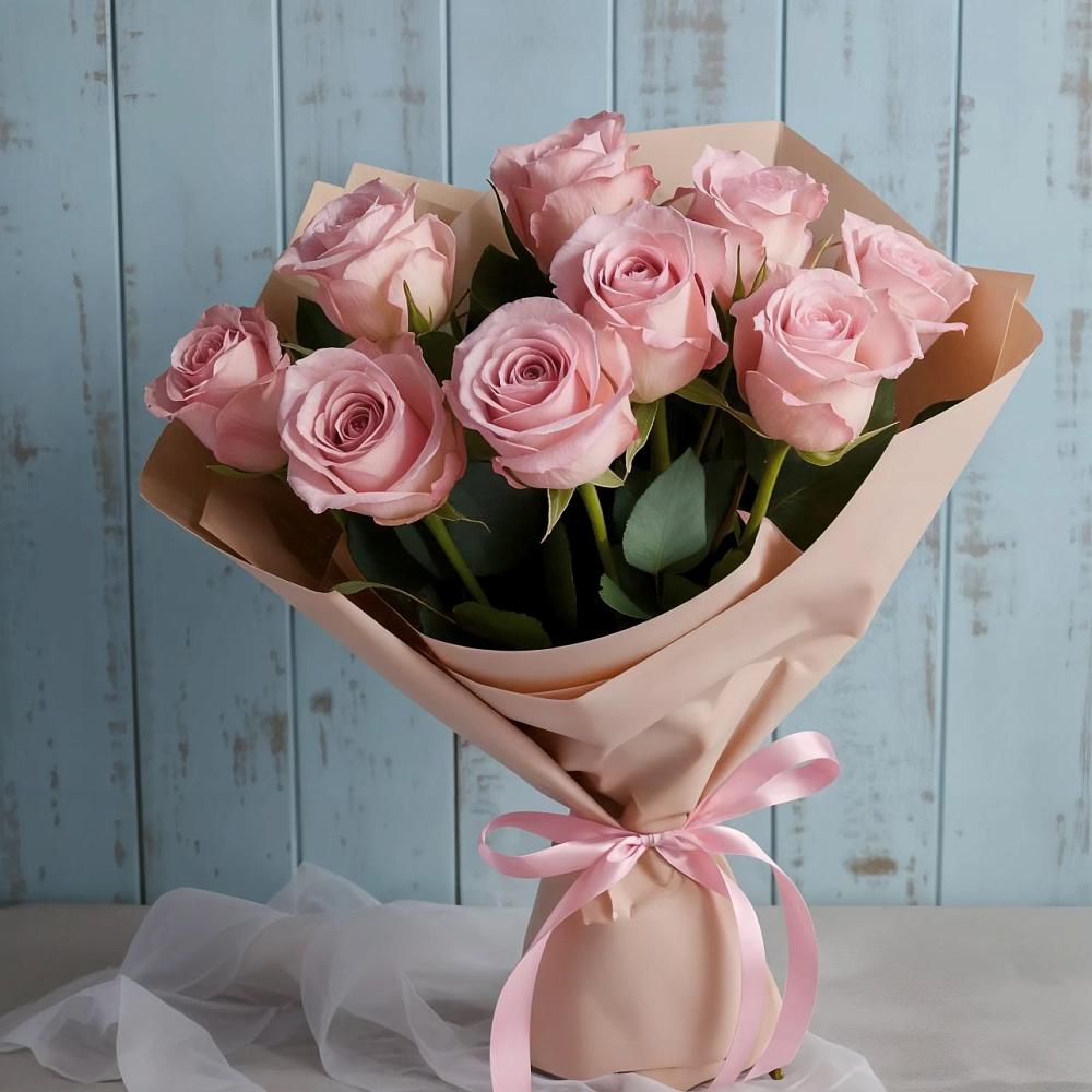 Букет цветов из: Розы в Краснофарфорном