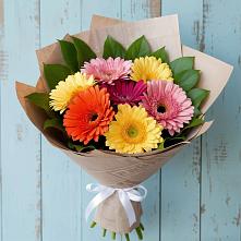 Букет цветов из:  Герберы в Краснофарфорном