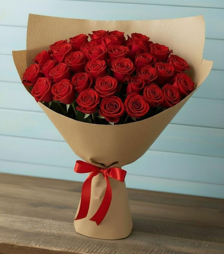 Букет Красные розы Милано в Краснофарфорном