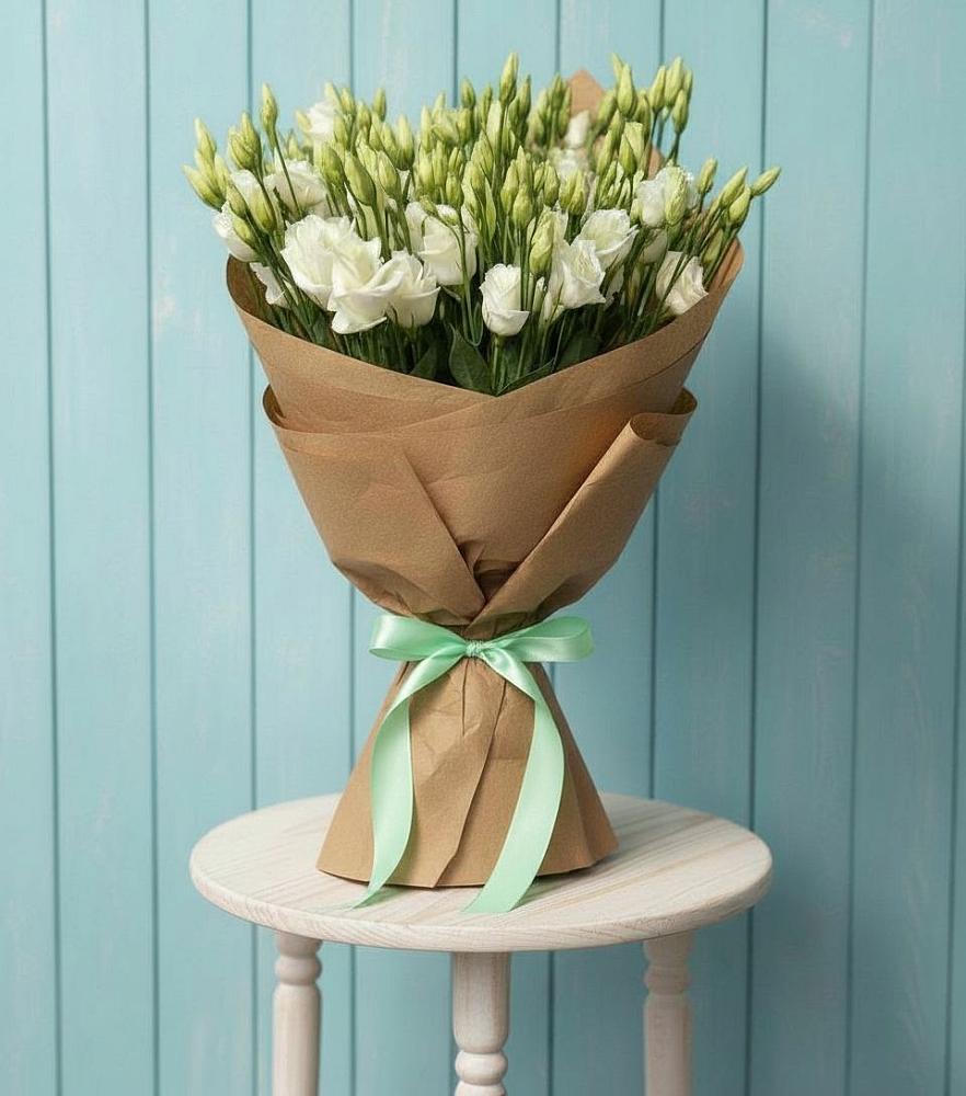 Букет цветов из: Лизиантусы в Краснофарфорном