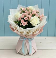 Букет цветов из:  Розы #REPLACE_PRED# Краснофарфорном