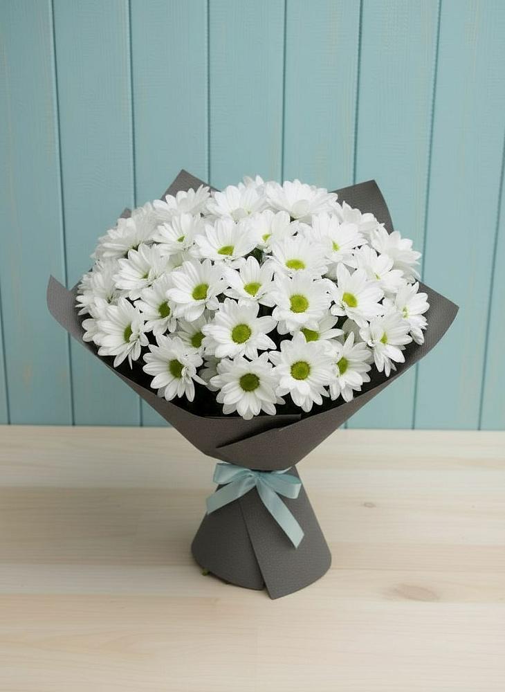 Букет цветов из: Хризантемы в Краснофарфорном