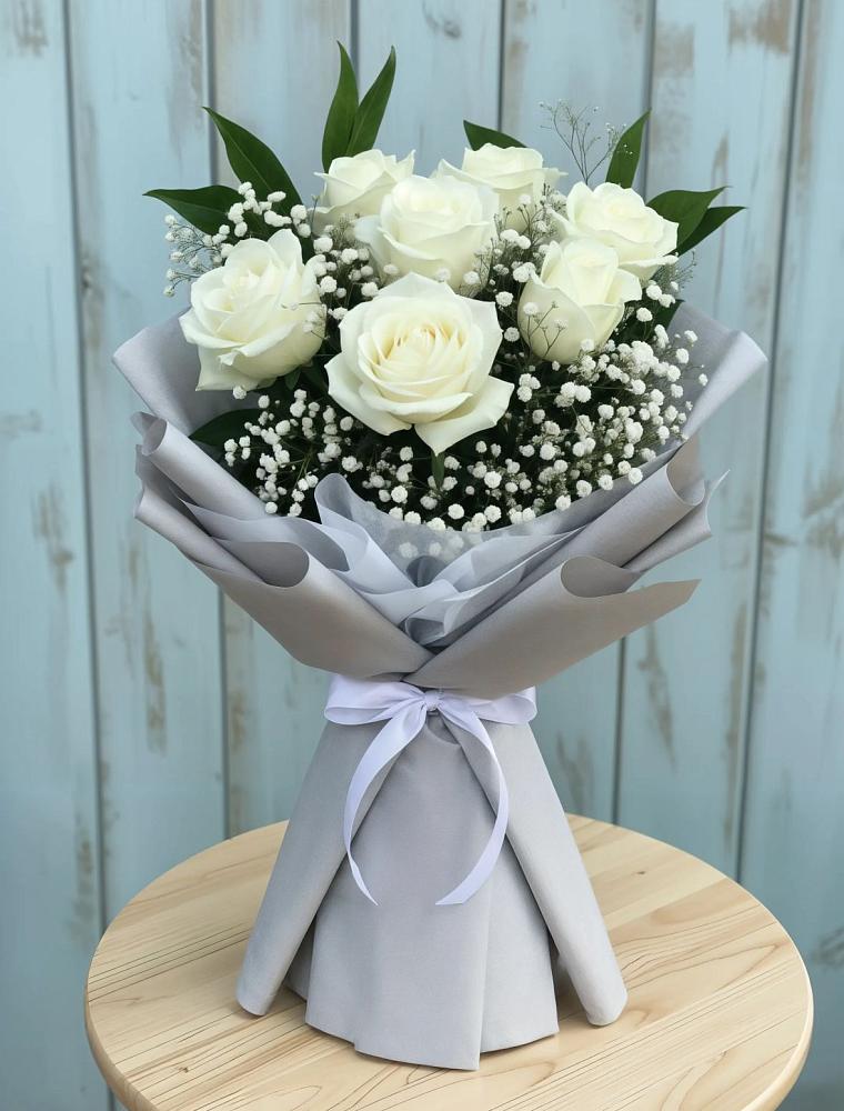 Букет цветов из: Розы в Краснофарфорном