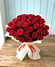 Букет 29 Красных роз #REPLACE_PRED# Краснофарфорном