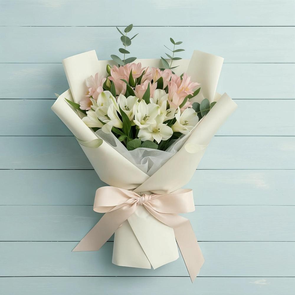 Букет цветов из: Альстромерии в Краснофарфорном