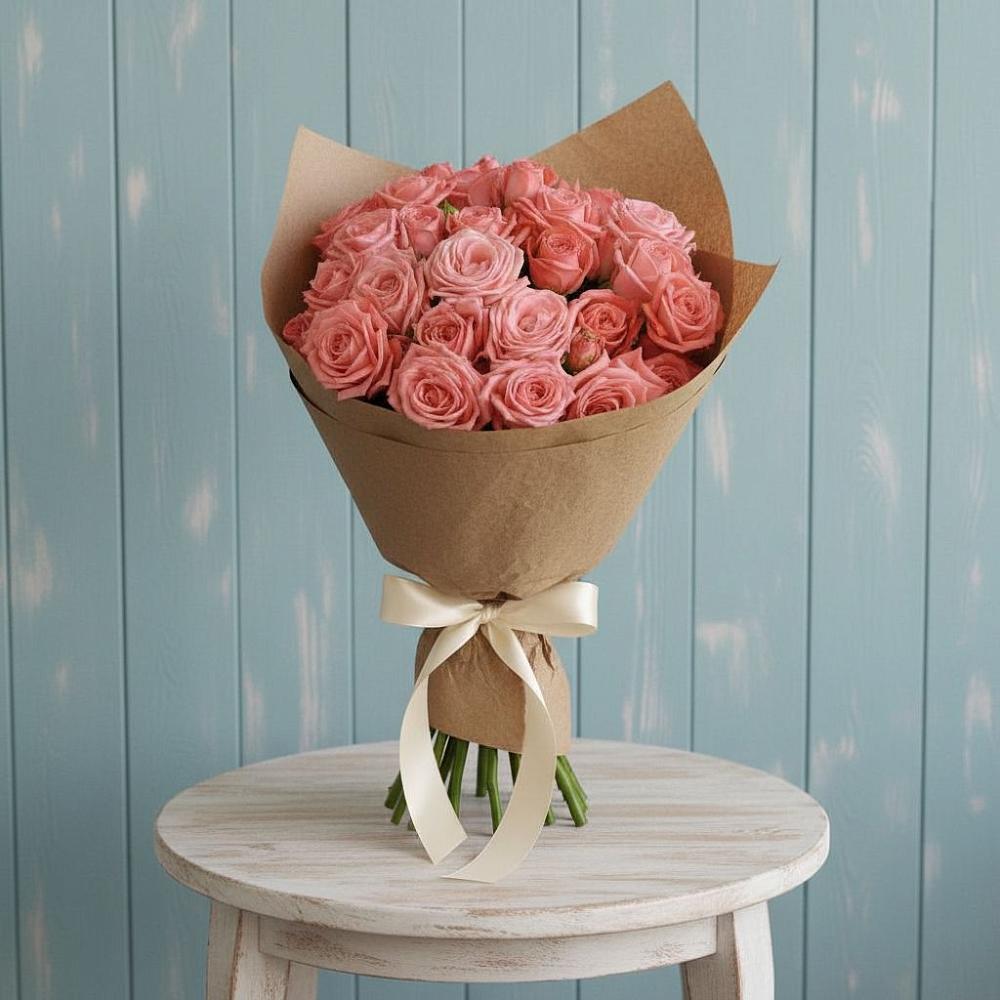 Букет цветов из: Розы в Краснофарфорном